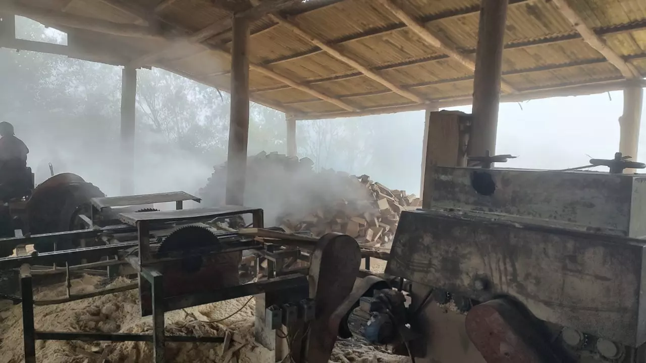 Princípio de incêndio é controlado em serraria na Linha Paese